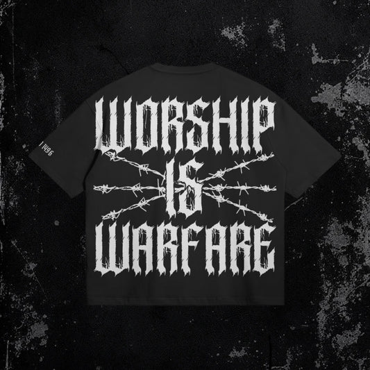Warfare Tee Black | Premium Heavyweight Boxy