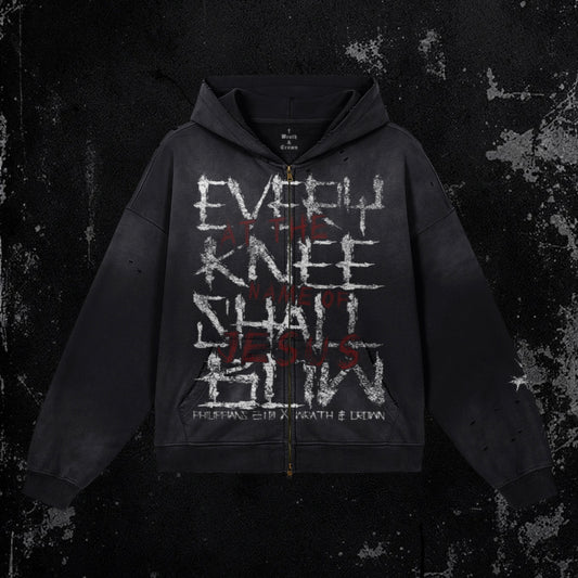 Sovereign Zip Hoodie | Premium Heavyweight Distressed
