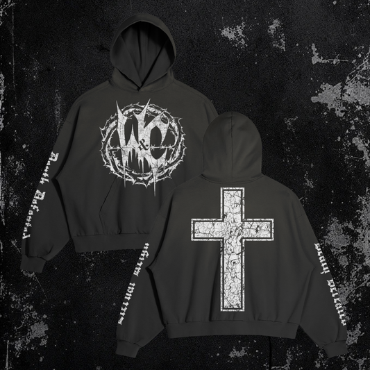 Enthroned Hoodie | Premium Sun Faded Distressed