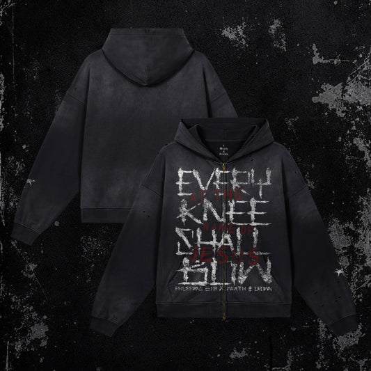Sovereign Zip Hoodie | Premium Heavyweight Distressed