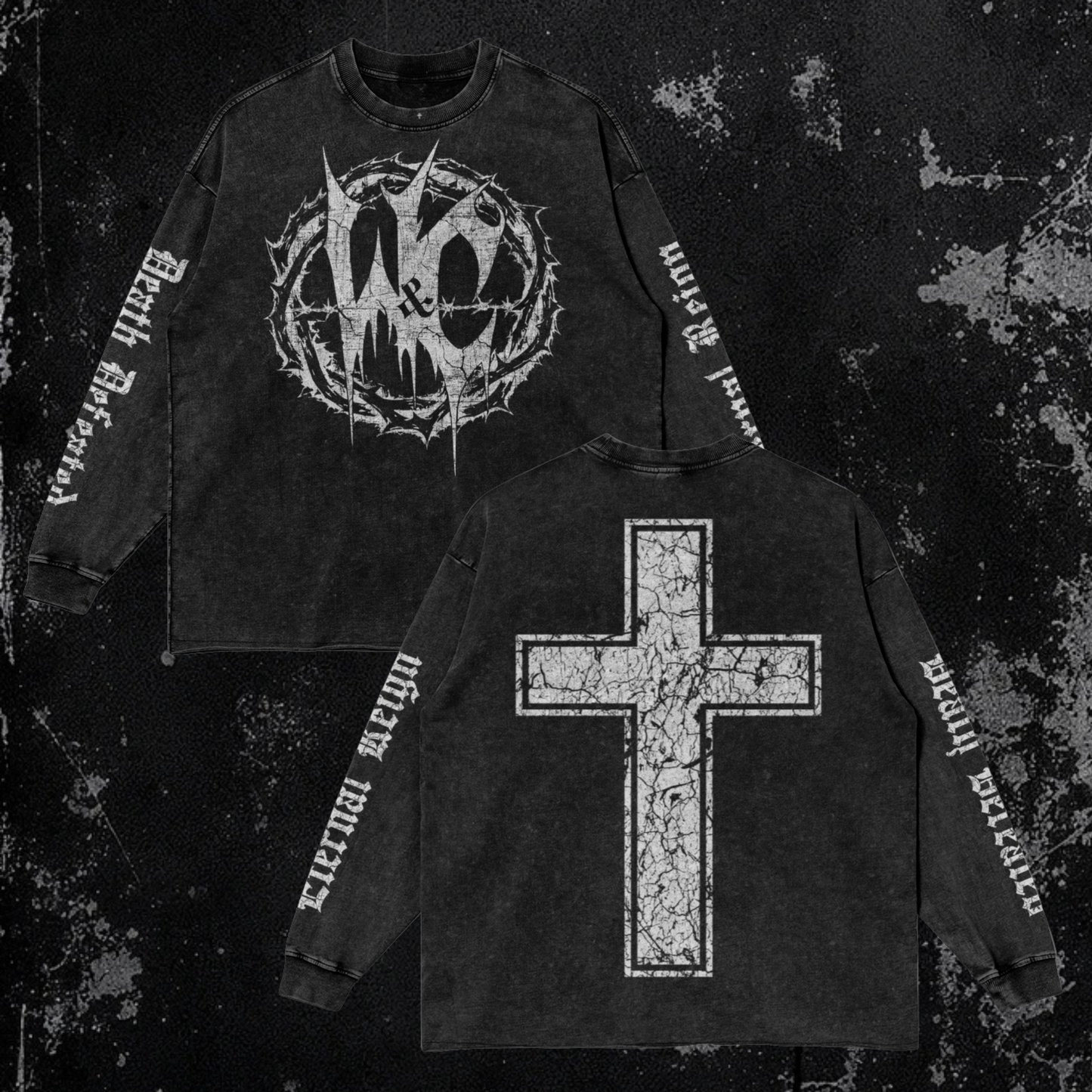 Enthroned Long Sleeve | Premium Faded Raw Hem