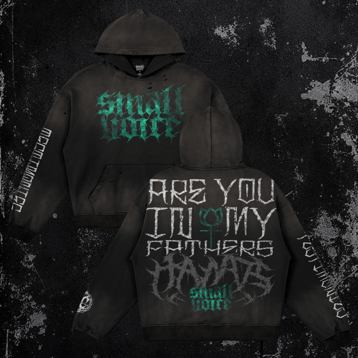 Small Voice X Wrath & Crown Hoodie | Premium Heavyweight Distressed