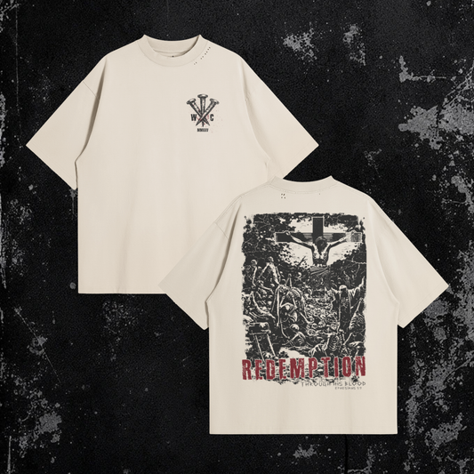 Redemption Tee | Premium Oversized Distressed