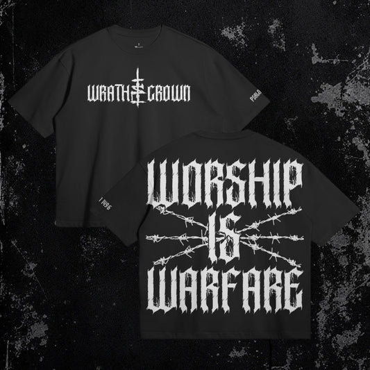 Warfare Tee Black | Premium Heavyweight Boxy