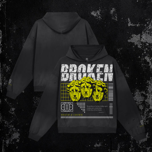 Broken Hoodie | Premium Heavyweight Distressed
