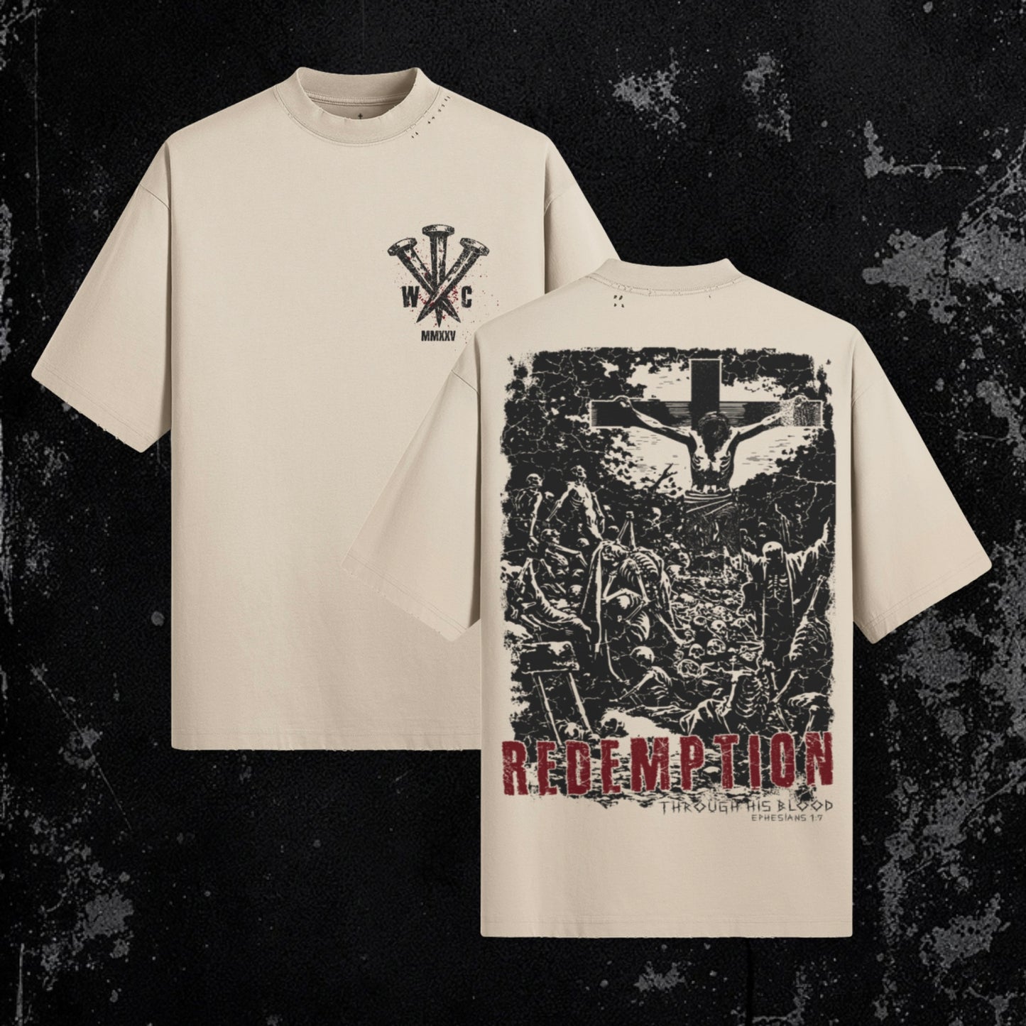 Redemption Tee | Premium Oversized Distressed